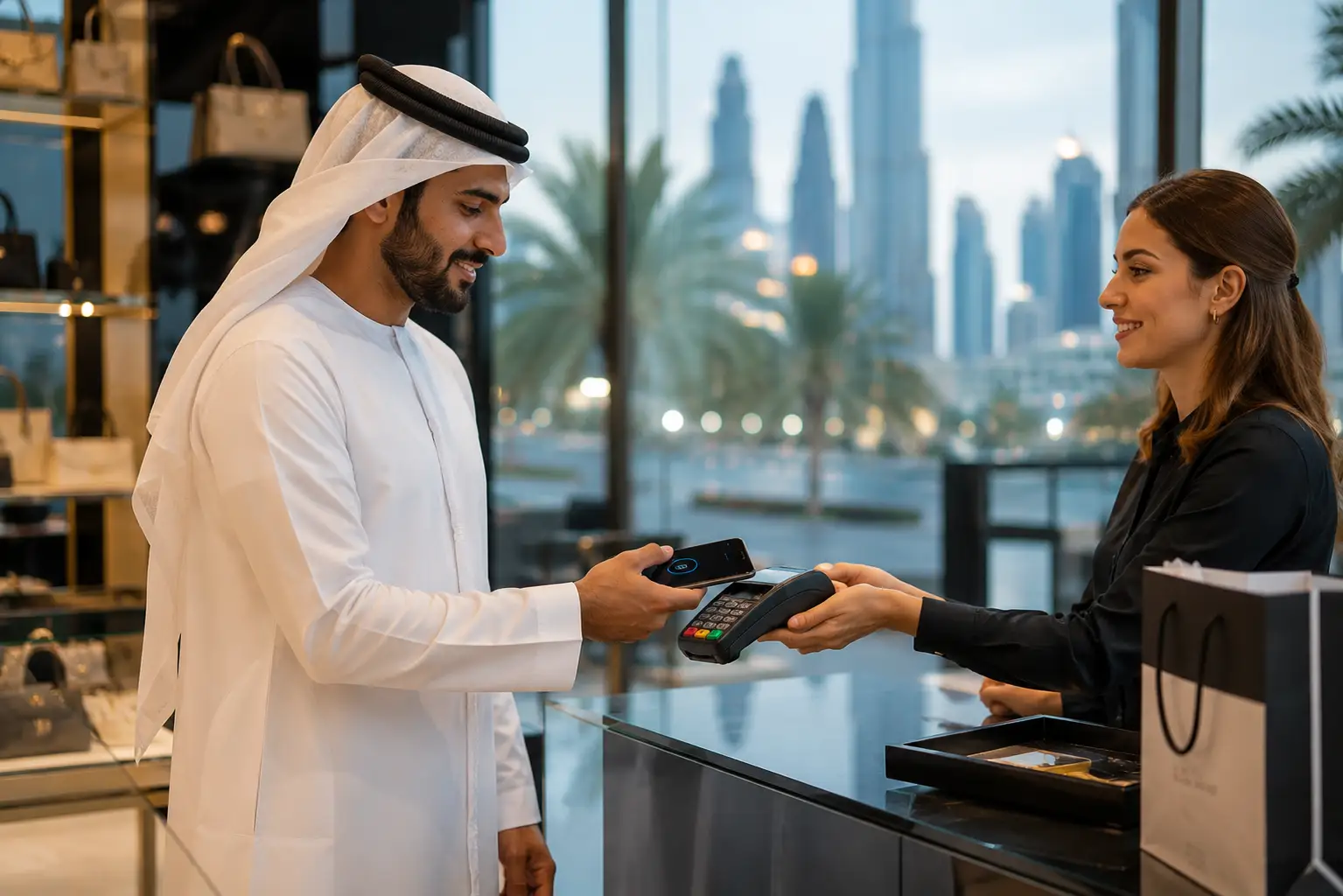 Contactless digital payment system in UAE retail environment