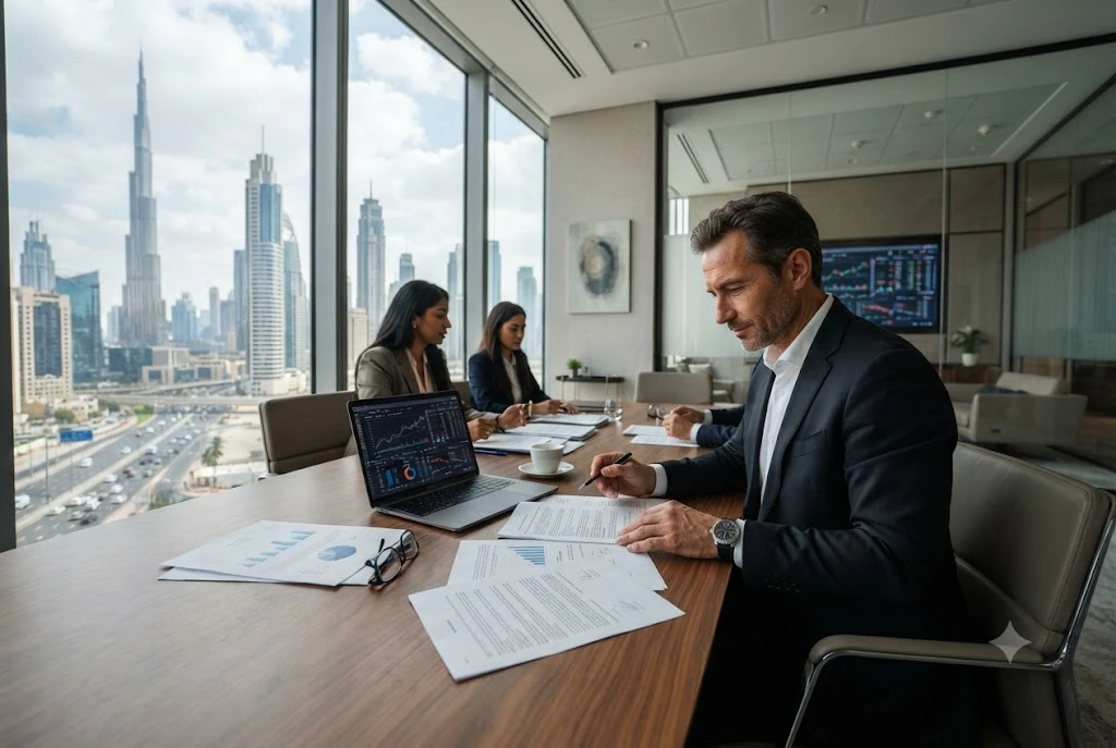 Business investor applying for an Investor Visa to establish commercial activities in the UAE.