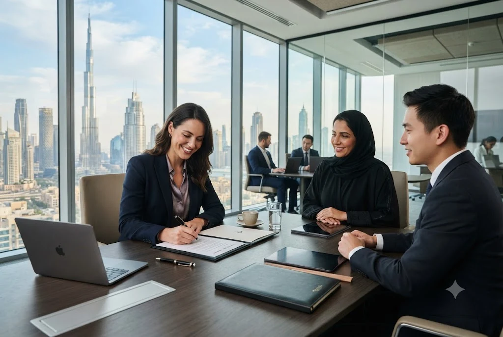 Professional applying for a UAE work visa through a licensed employer in Dubai.